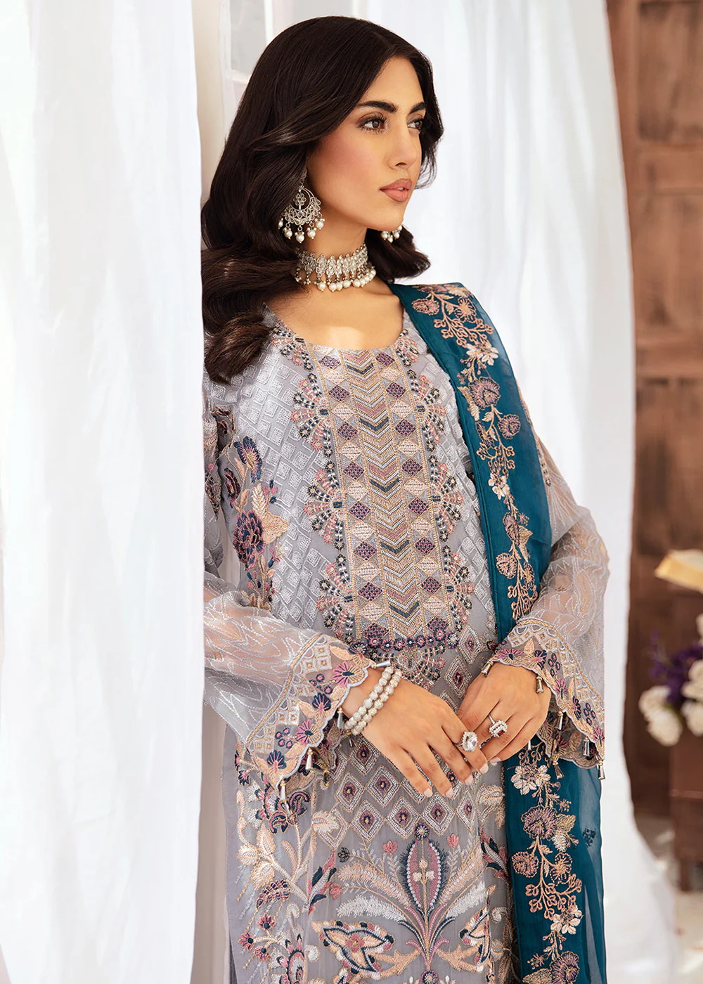 Luxury Chiffon Collection 2024 by Ramsha | F-2609 - Image 5