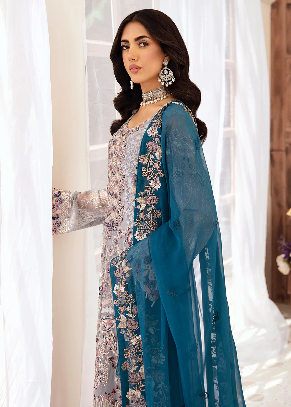 Luxury Chiffon Collection 2024 by Ramsha | F-2609 - Image 6
