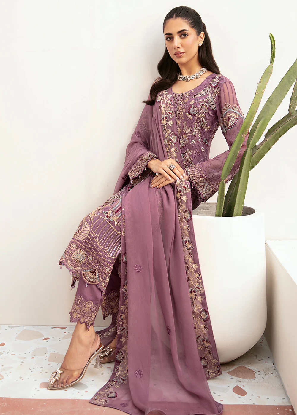 Luxury Chiffon Collection 2024 by Ramsha | F-2610 - Image 6