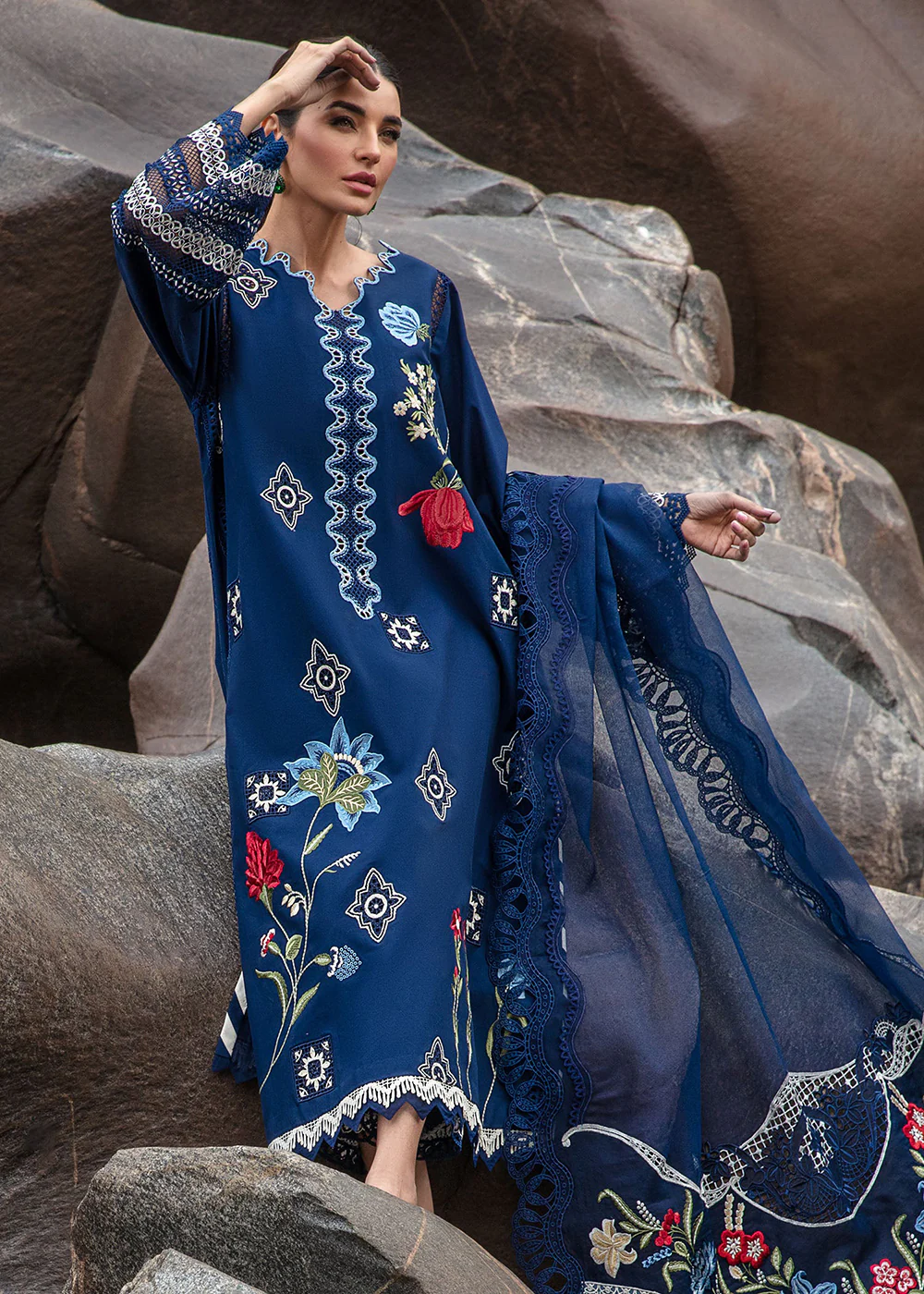 Luxury Lawn '24 by Crimson | Into The Wild - Midnight Blue - Image 4