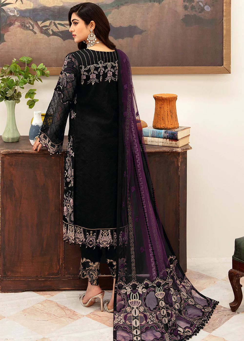 Minhal Organza Collection Vol 10 by Ramsha | M-1006 - Image 3