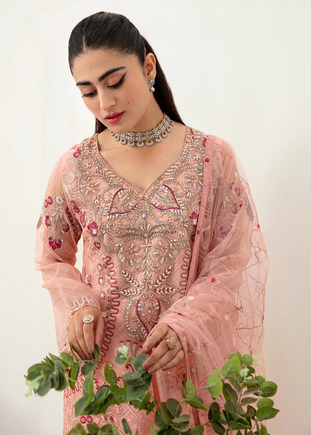 Minhal Organza Collection Vol 10 by Ramsha | M-1007 - Image 2