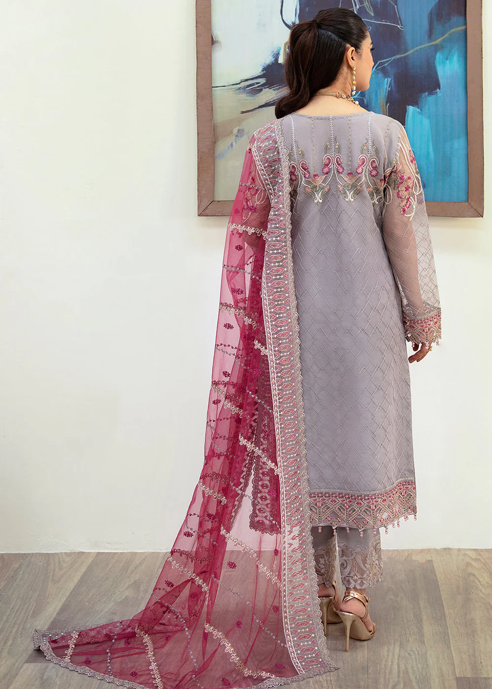 Minhal Organza Collection Vol 10 by Ramsha | M-1008 - Image 3