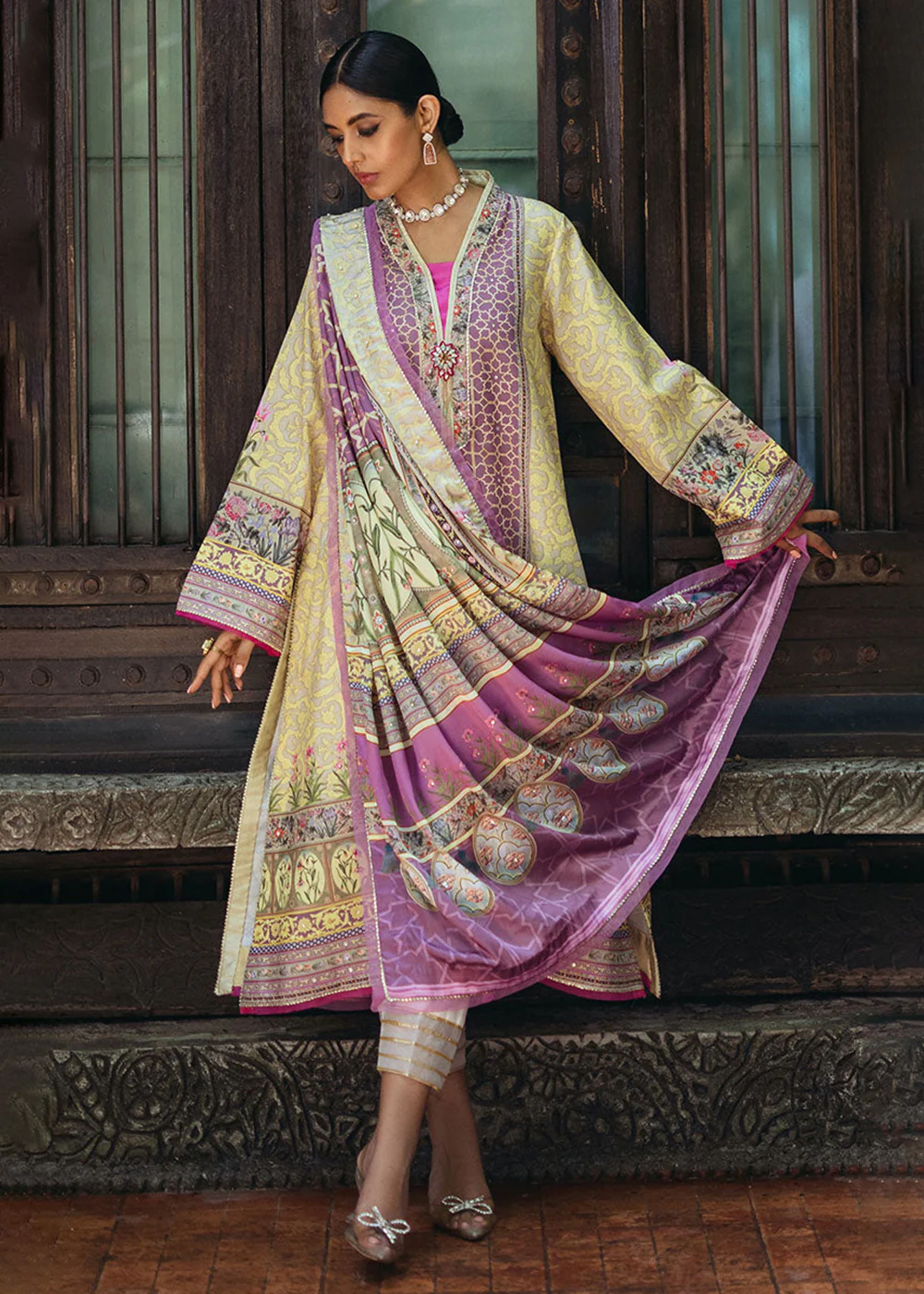 Nirvana Unstitched Silk Edit '24 by Mushq | Mauveine - Image 4