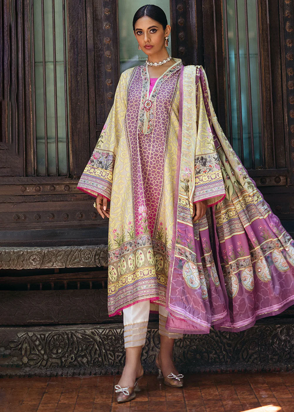 Nirvana Unstitched Silk Edit '24 by Mushq | Mauveine - Image 5