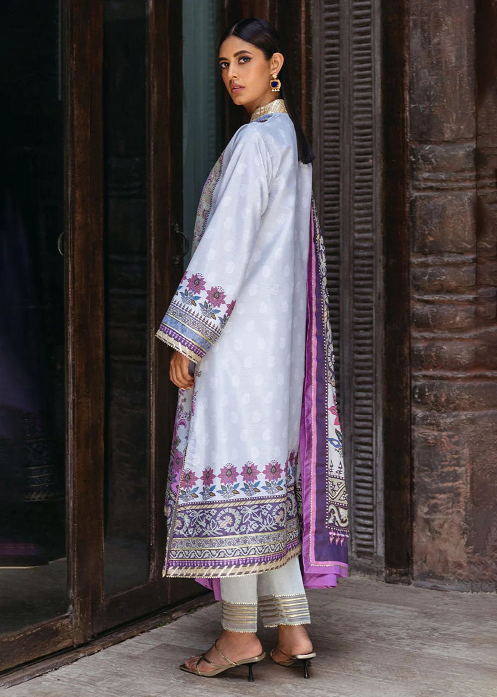 Nirvana Unstitched Silk Edit '24 by Mushq | Viola - Image 3
