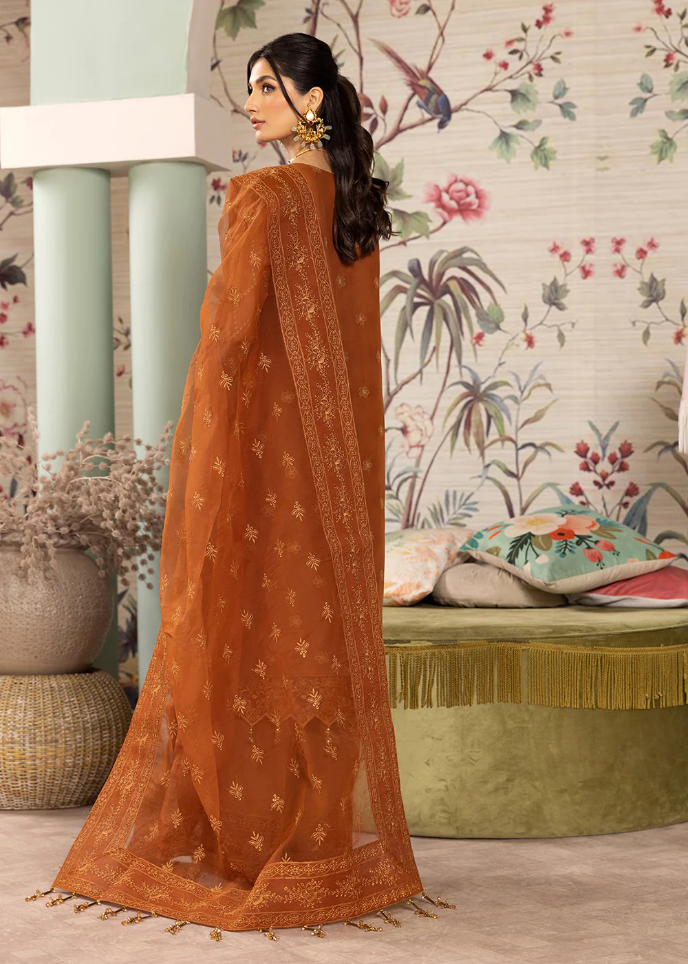 Orange Formal Suit - Alizeh - Dhaagay Formals '23 - V02D05 - Larisa - Image 3