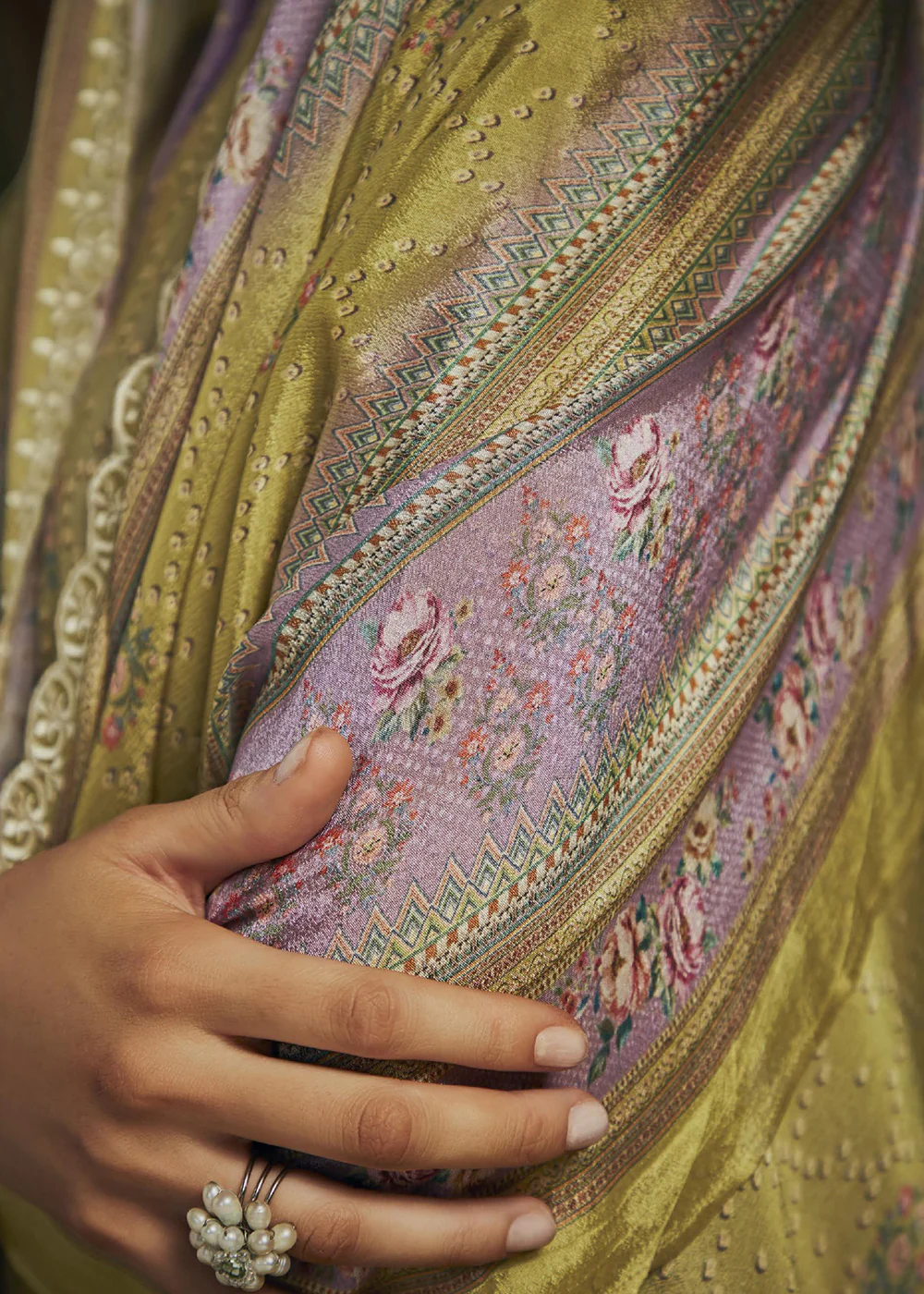 Pakistani Style Purple Digital Printed Salwar Suit - Image 4