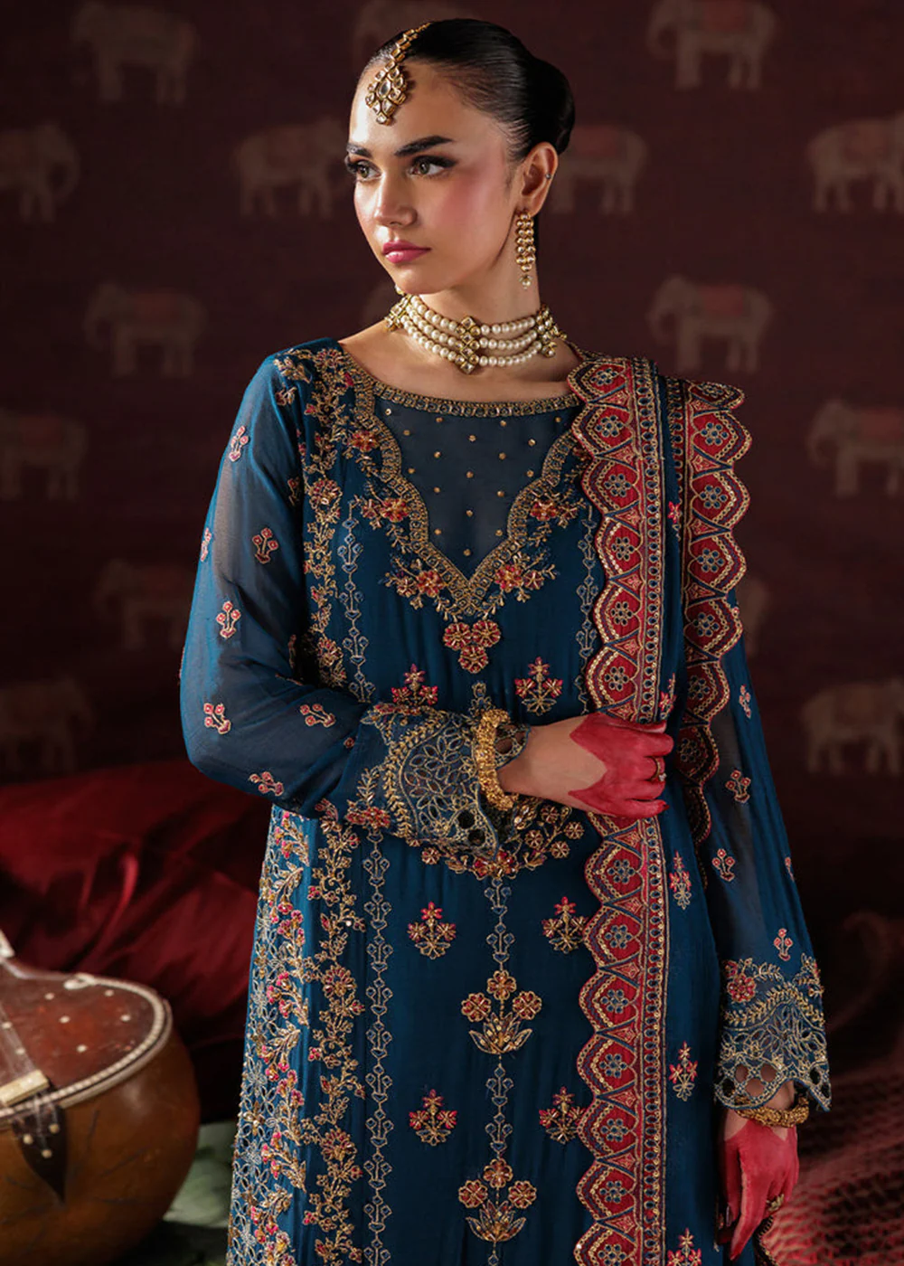 Panache Luxury Chiffon '25 by Saad Shaikh | D-04 - Image 2