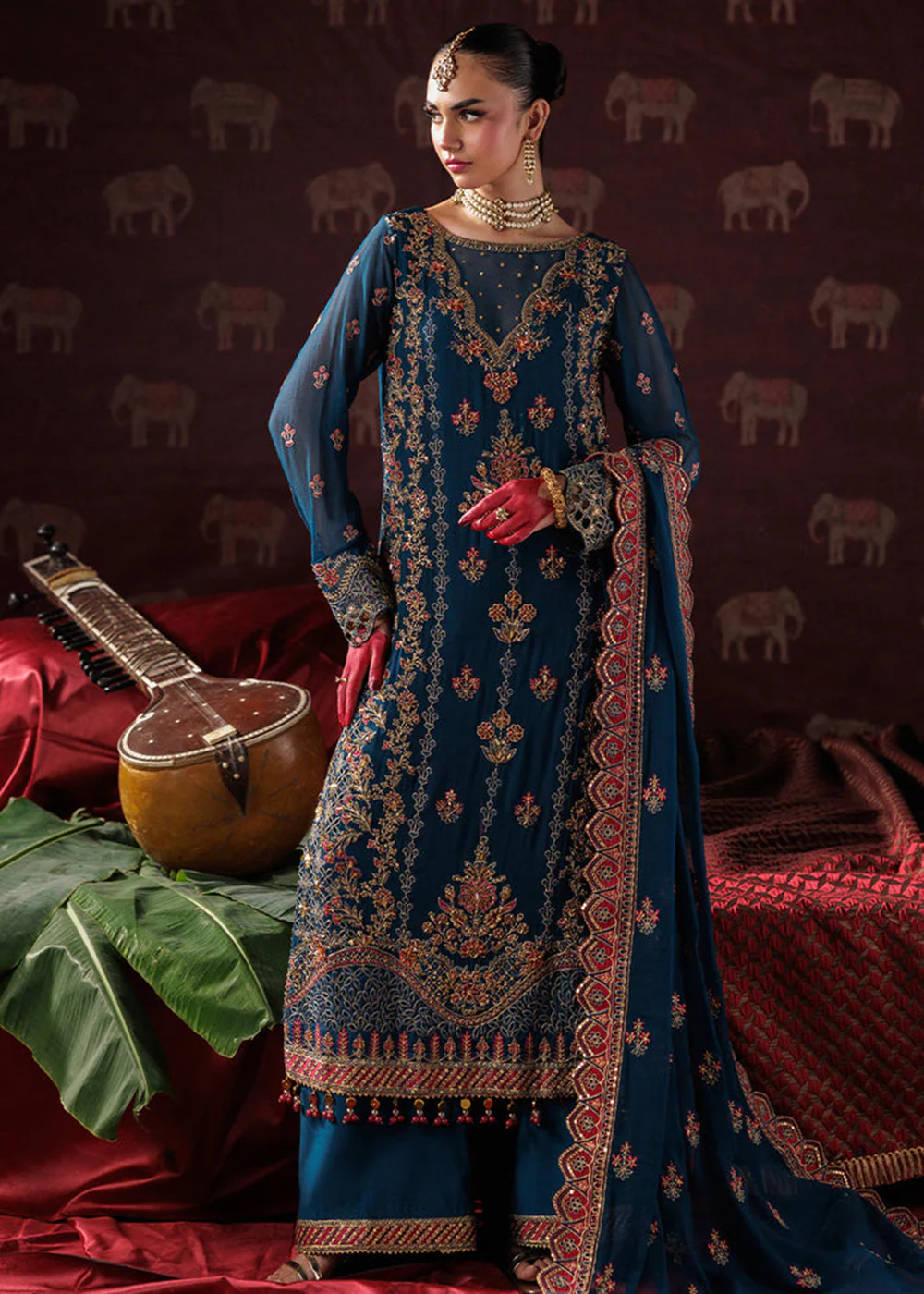 Panache Luxury Chiffon '25 by Saad Shaikh | D-04 - Image 4