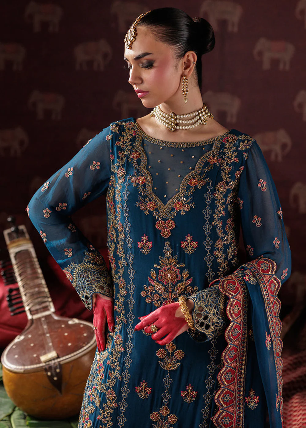 Panache Luxury Chiffon '25 by Saad Shaikh | D-04 - Image 5