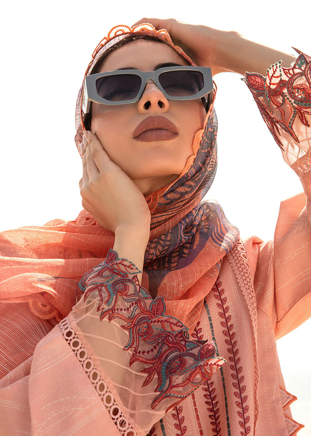 Peach Luxury Lawn Suit | Rang Rasiya | Florence Lawn '23 | CAMELLIA - D6 - Image 2