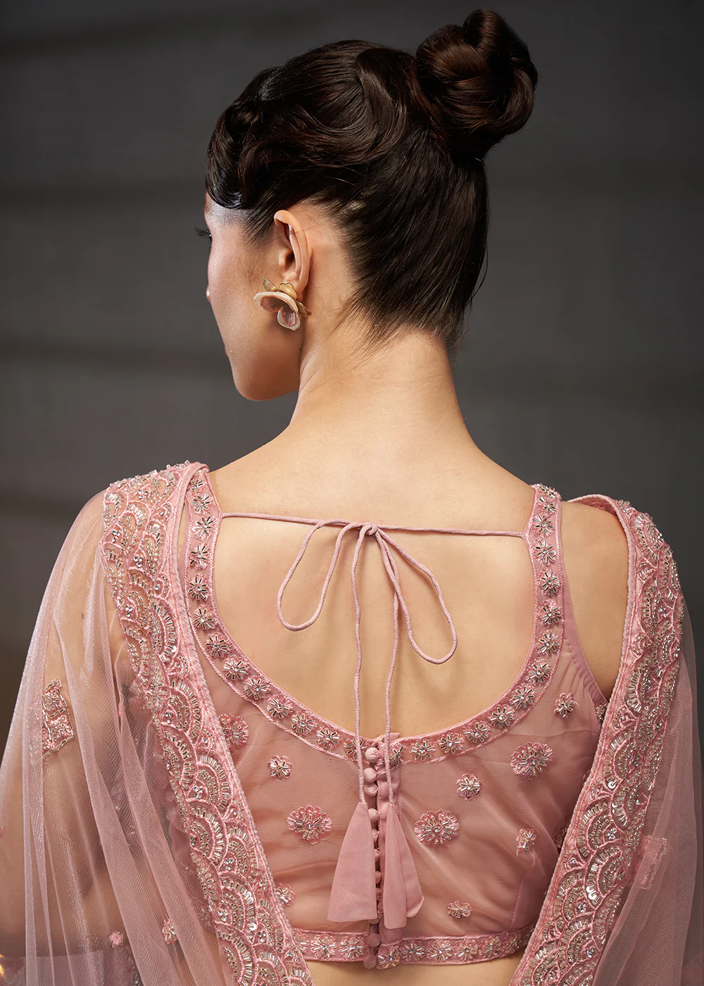 Pink Cut Dana & Zarkan Embroidered Bridal Lehenga Choli - Image 6