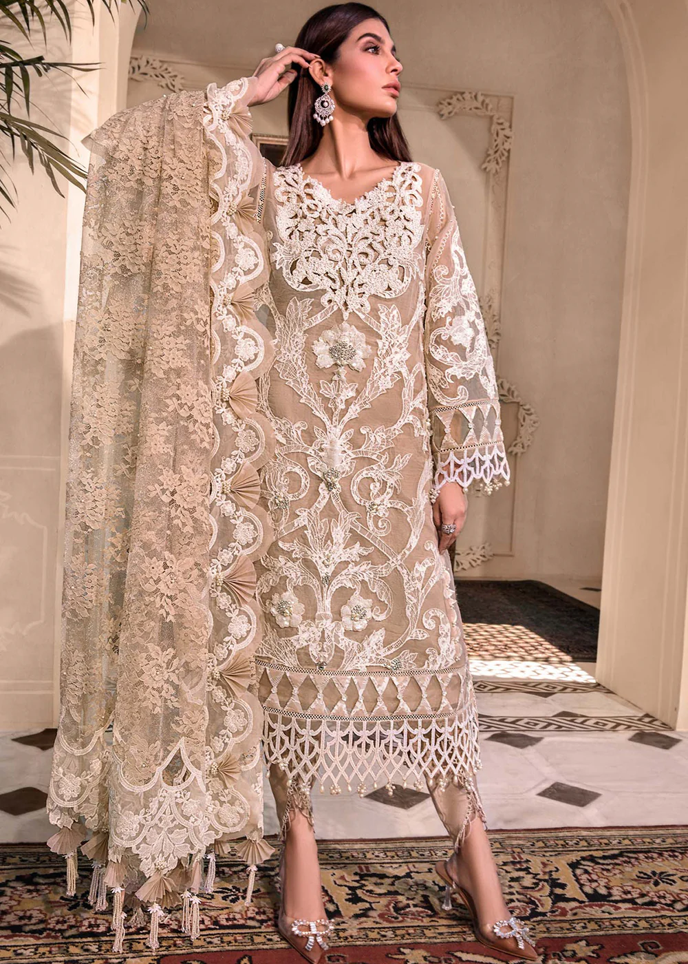 Pink Embroidered Suit - Maria B - Mbroidered Heritage Edition - BD-2608 - Image 5