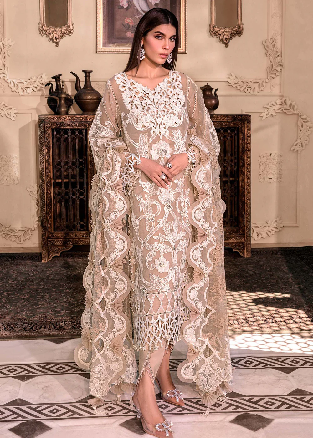 Pink Embroidered Suit - Maria B - Mbroidered Heritage Edition - BD-2608 - Image 6