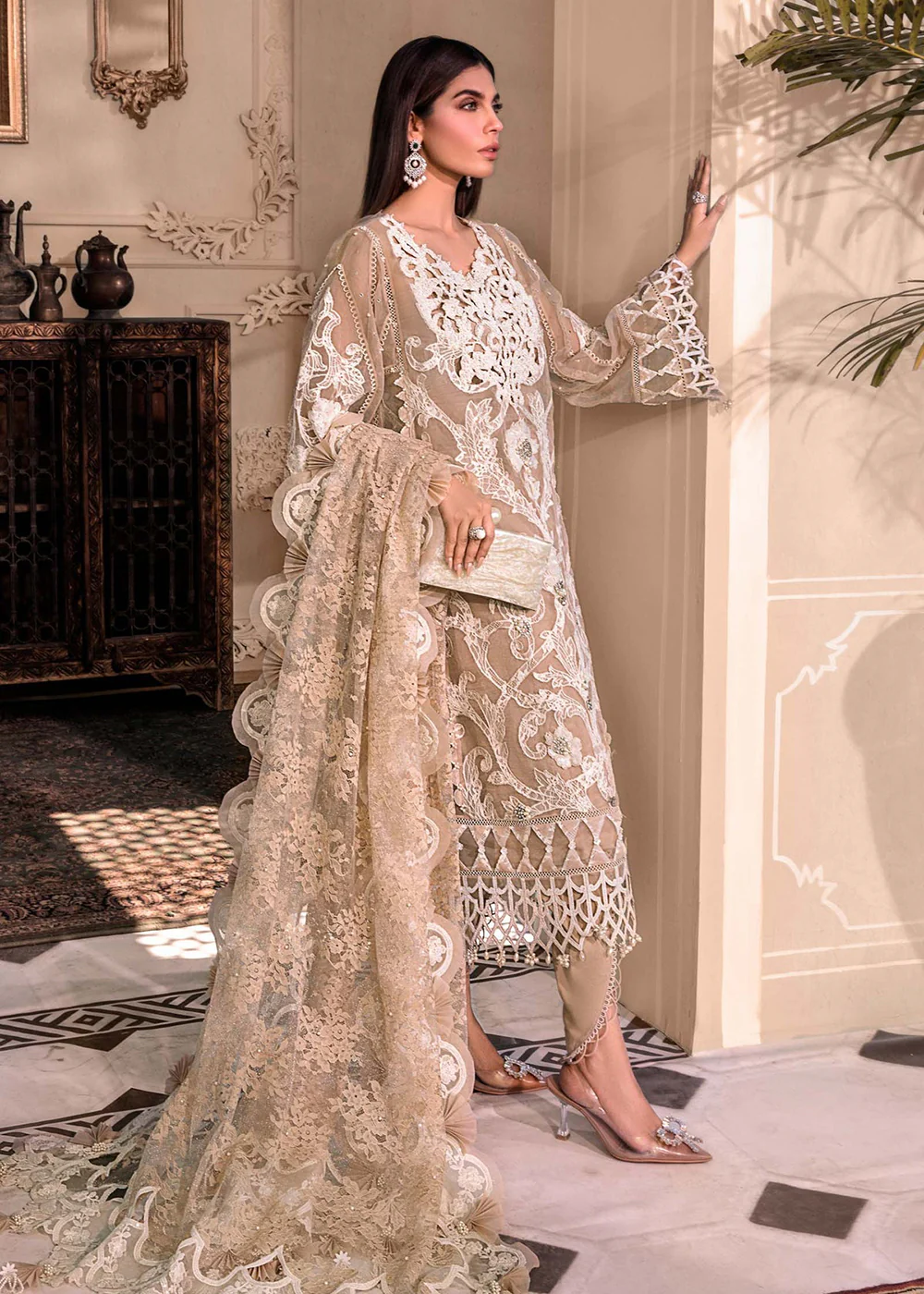 Pink Embroidered Suit - Maria B - Mbroidered Heritage Edition - BD-2608 - Image 7