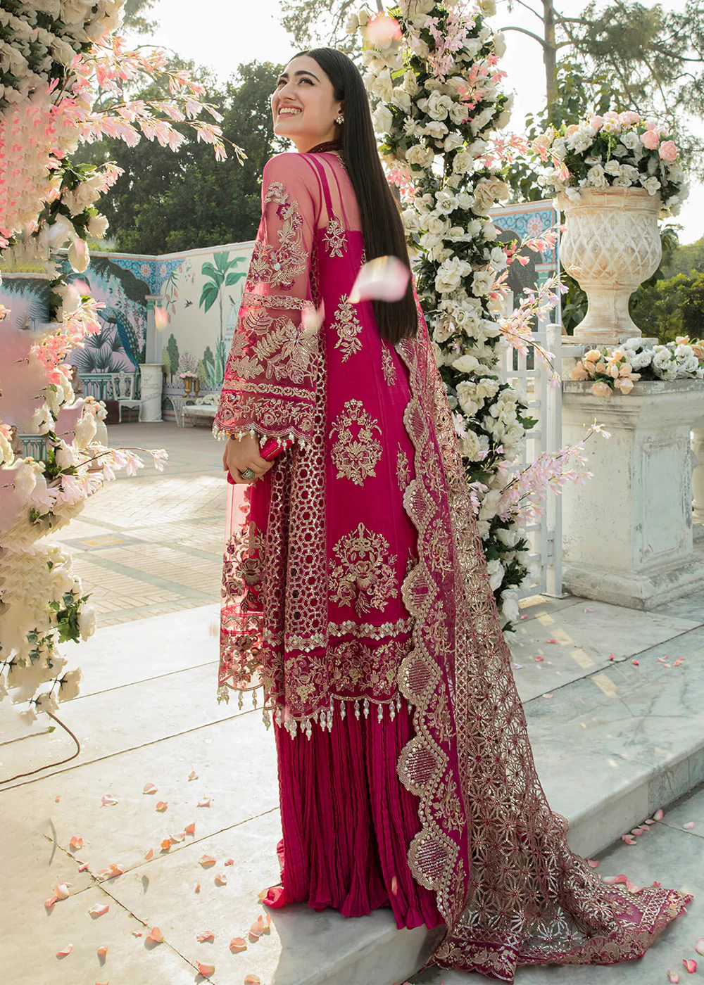 Pink Pakistani Sharara Suit | Imrozia Serene Mehram Brides '23 | SB-11 - JUSTAJOO - Image 2