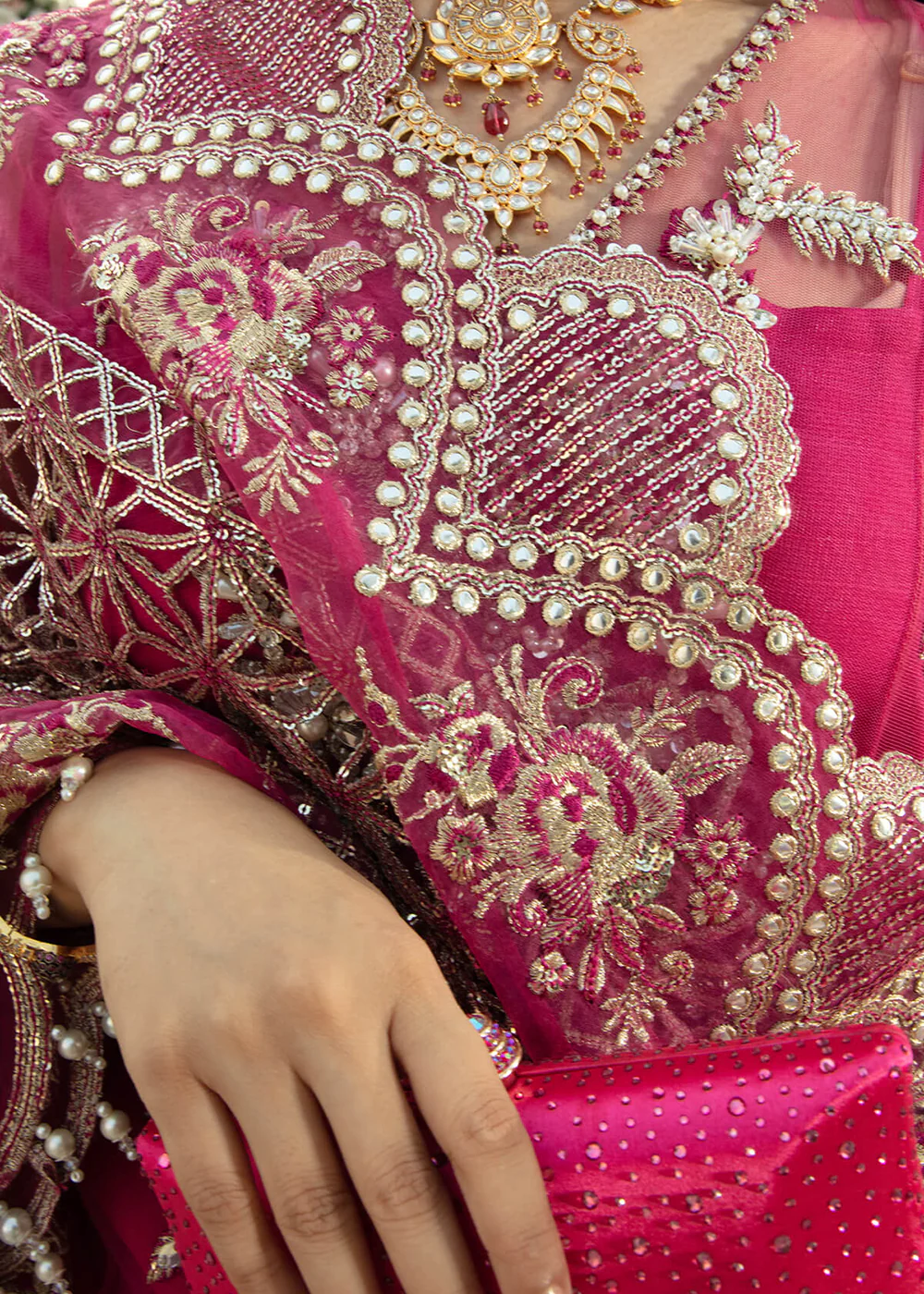 Pink Pakistani Sharara Suit | Imrozia Serene Mehram Brides '23 | SB-11 - JUSTAJOO - Image 4