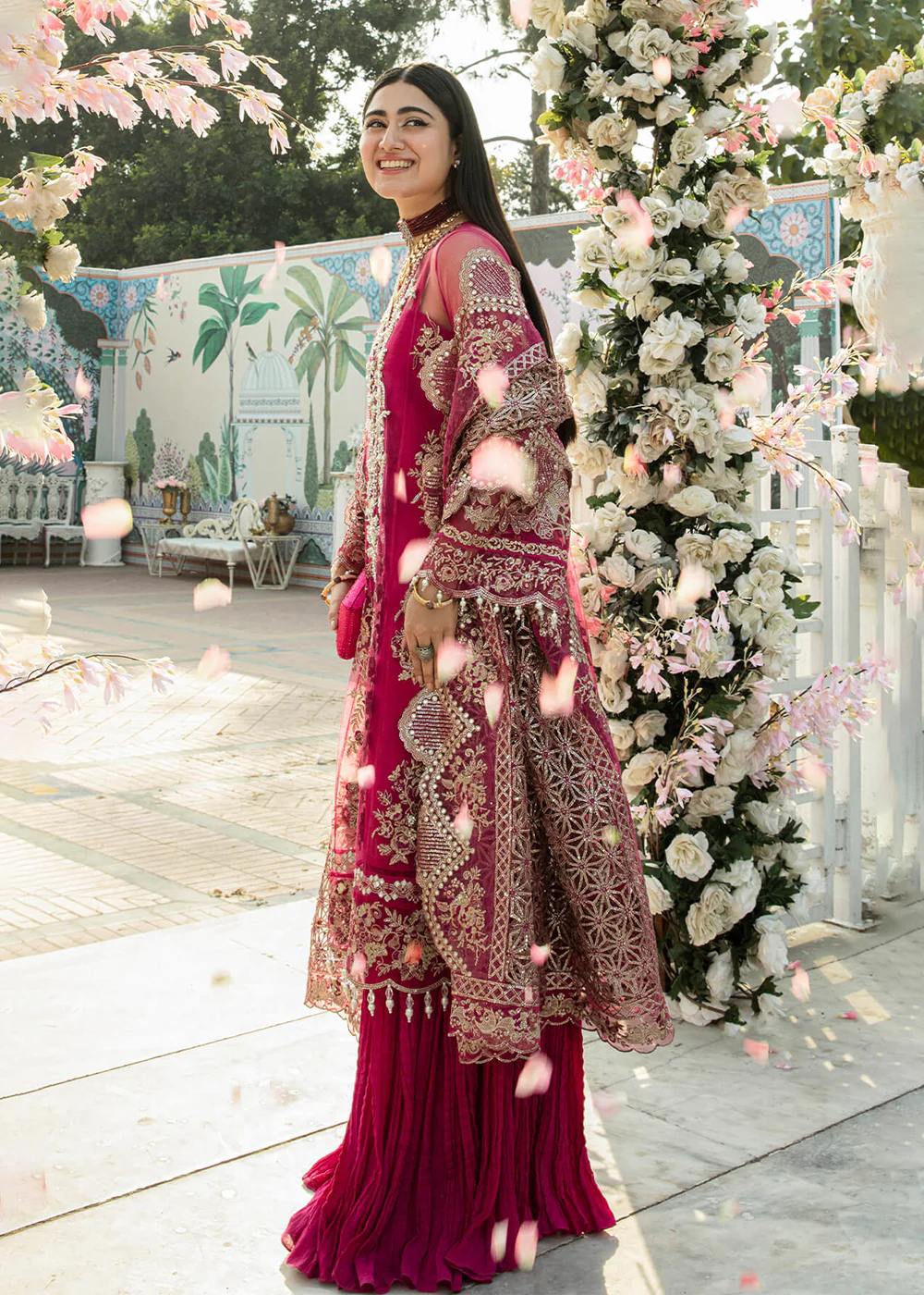 Pink Pakistani Sharara Suit | Imrozia Serene Mehram Brides '23 | SB-11 - JUSTAJOO - Image 6