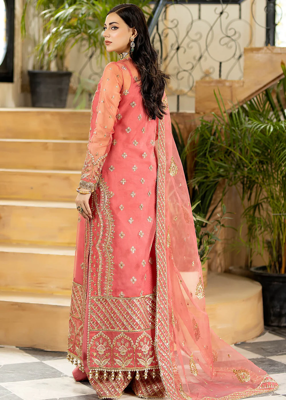 Pink Wedding Formal Suit | Imrozia Premium | Jhalak '23 | I-187 - ULFAT - Image 3