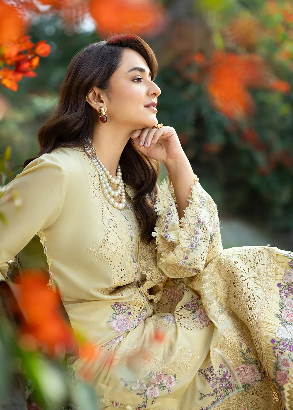 Premium Luxury Lawn '26 by Elaf Premium | ELY-05 SOUCI - Image 8