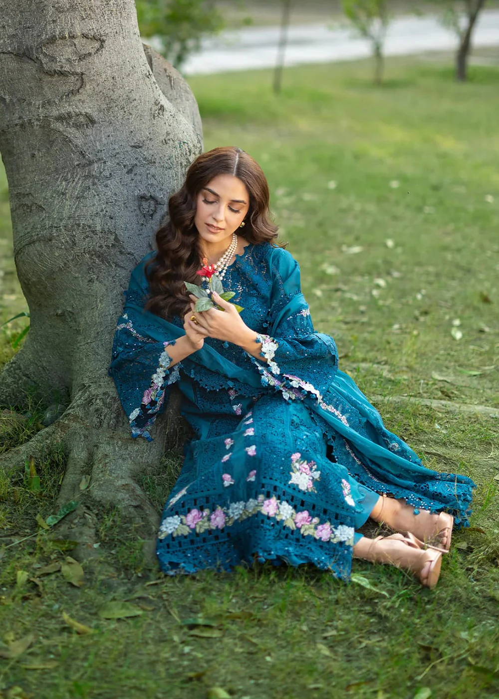 Premium Luxury Lawn '26 by Elaf Premium | ELY-06 SAPPHIRE - Image 10