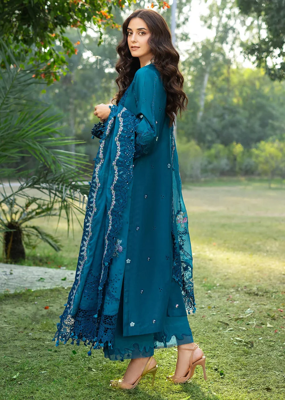 Premium Luxury Lawn '26 by Elaf Premium | ELY-06 SAPPHIRE - Image 5