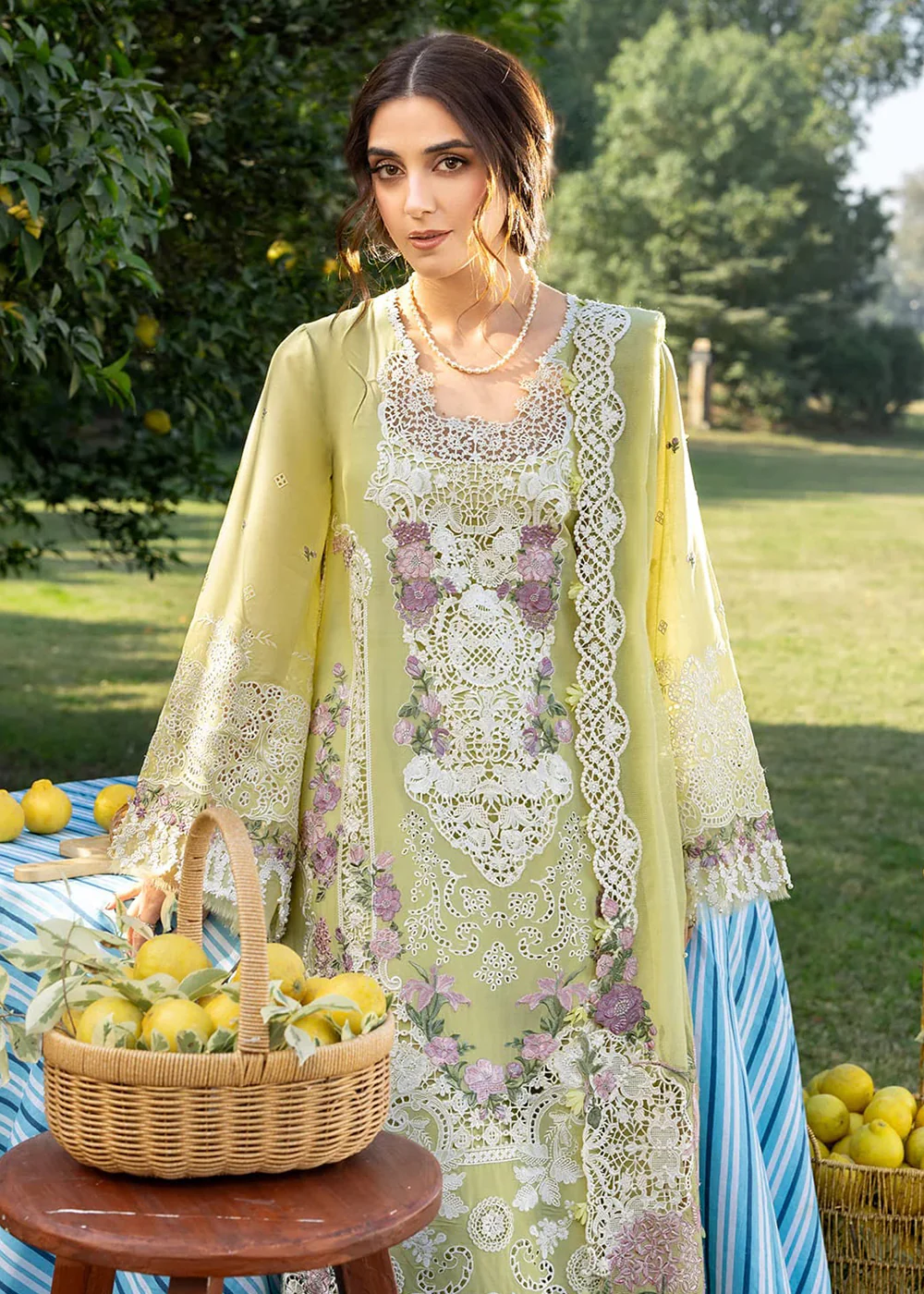 Premium Luxury Lawn '26 by Elaf Premium | ELY-08 PISTACHIA - Image 2