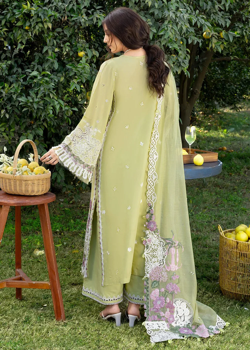 Premium Luxury Lawn '26 by Elaf Premium | ELY-08 PISTACHIA - Image 3