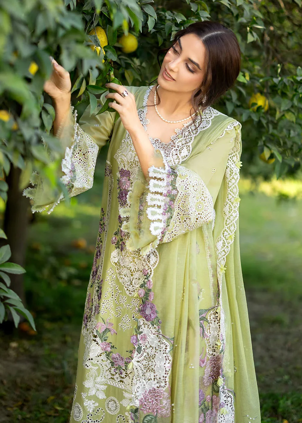 Premium Luxury Lawn '26 by Elaf Premium | ELY-08 PISTACHIA - Image 9