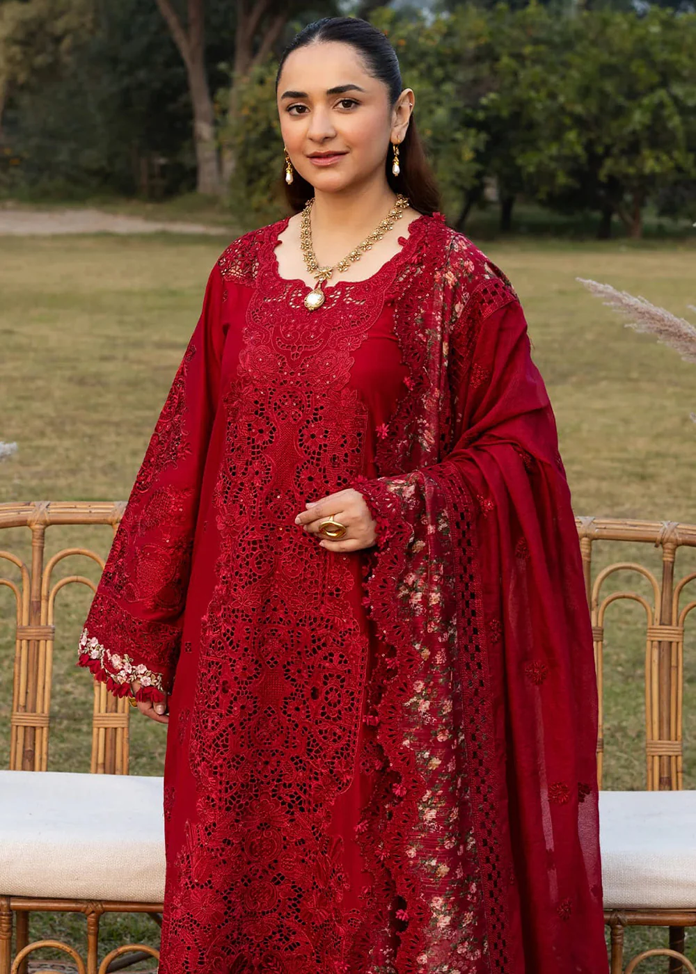 Premium Luxury Lawn '26 by Elaf Premium | ELY-10 CHERIE LADY - Image 2