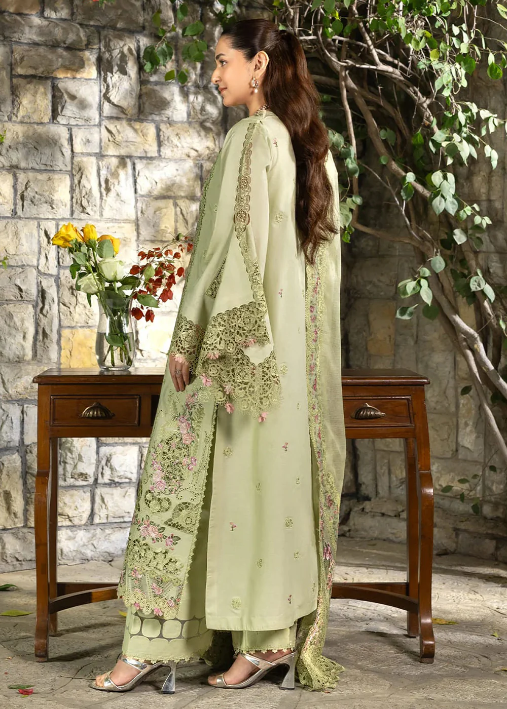 Premium Luxury Lawn '26 by Elaf Premium | ELY-11 SPANISH MUSE - Image 3