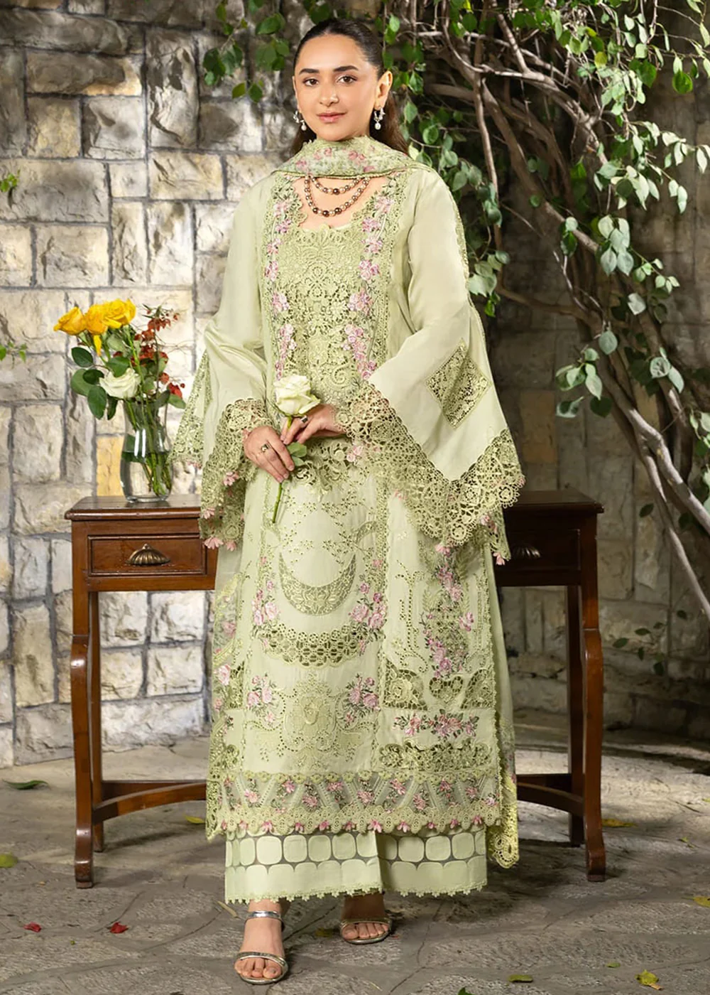 Premium Luxury Lawn '26 by Elaf Premium | ELY-11 SPANISH MUSE - Image 5