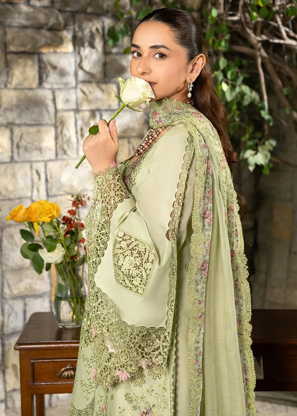 Premium Luxury Lawn '26 by Elaf Premium | ELY-11 SPANISH MUSE - Image 6
