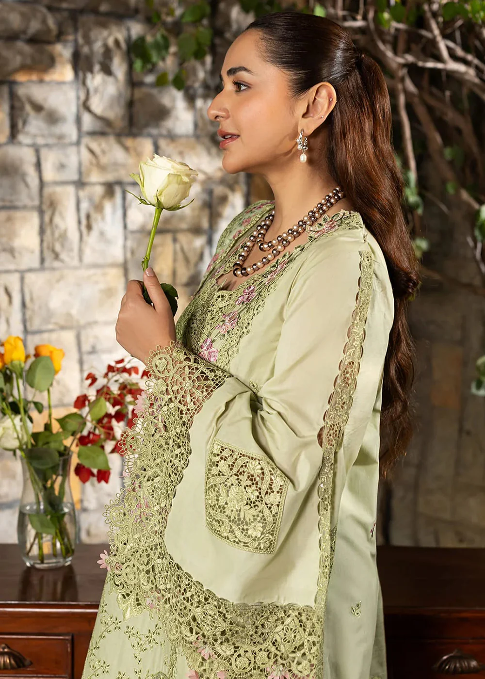 Premium Luxury Lawn '26 by Elaf Premium | ELY-11 SPANISH MUSE - Image 8