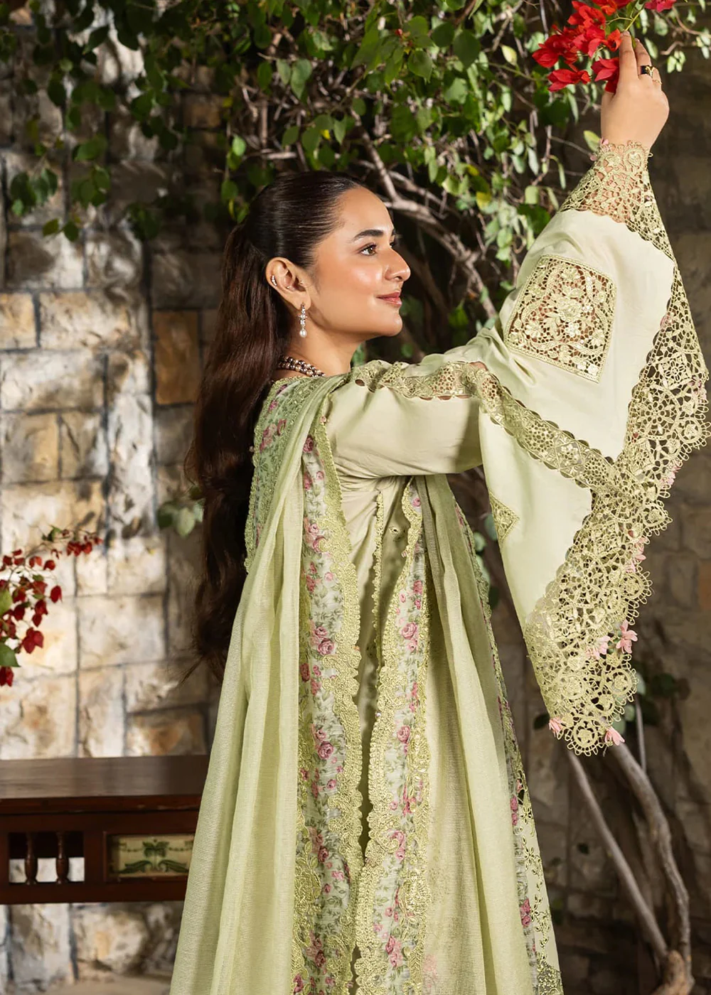 Premium Luxury Lawn '26 by Elaf Premium | ELY-11 SPANISH MUSE - Image 9