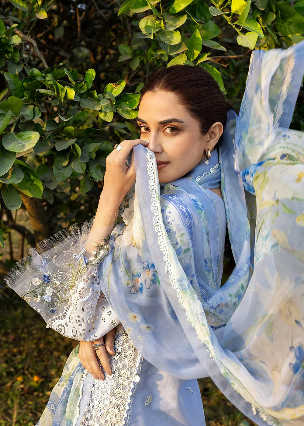 Premium Luxury Lawn '26 by Elaf Premium | ELY-12 SKY BLISS - Image 12