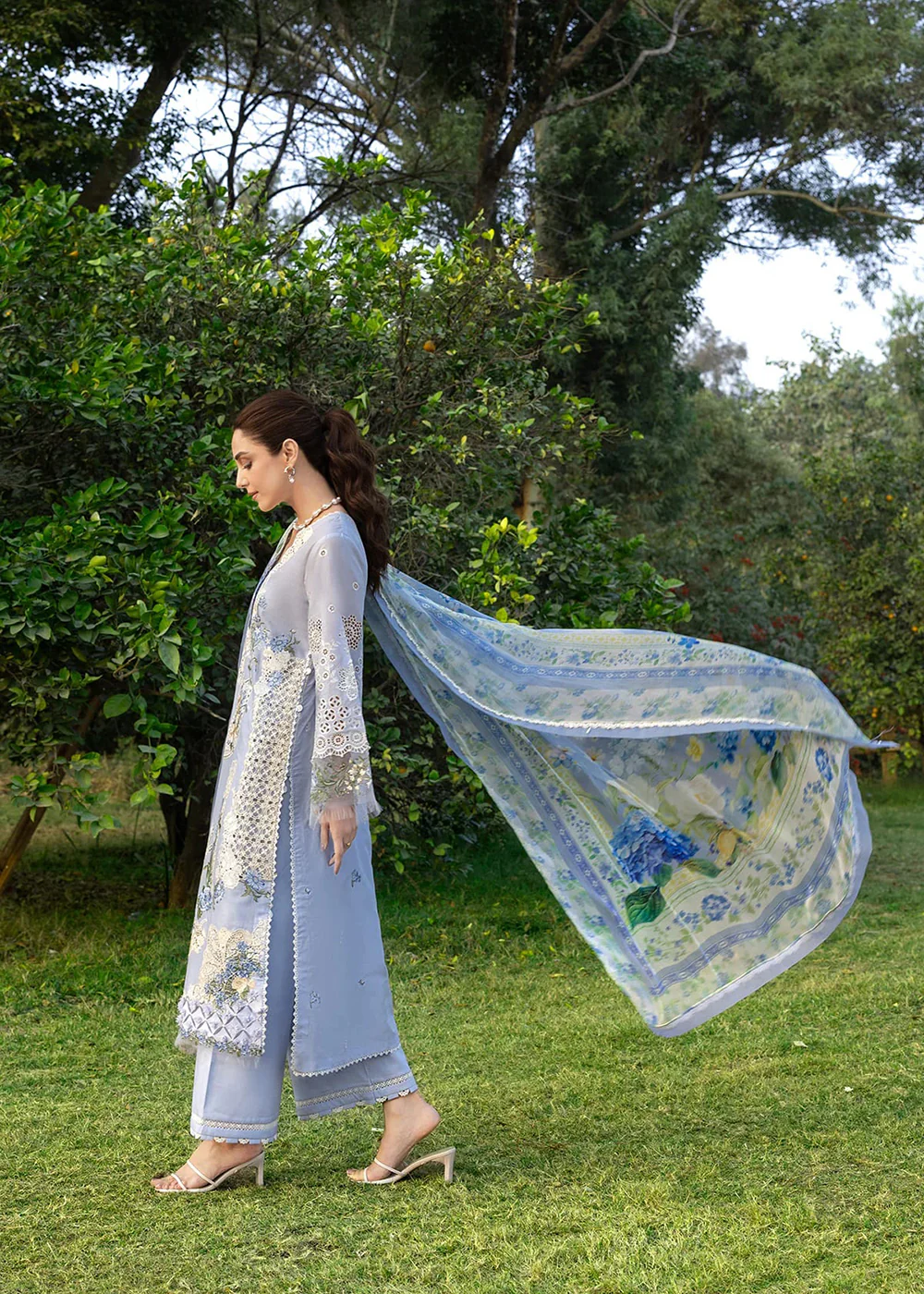 Premium Luxury Lawn '26 by Elaf Premium | ELY-12 SKY BLISS - Image 9