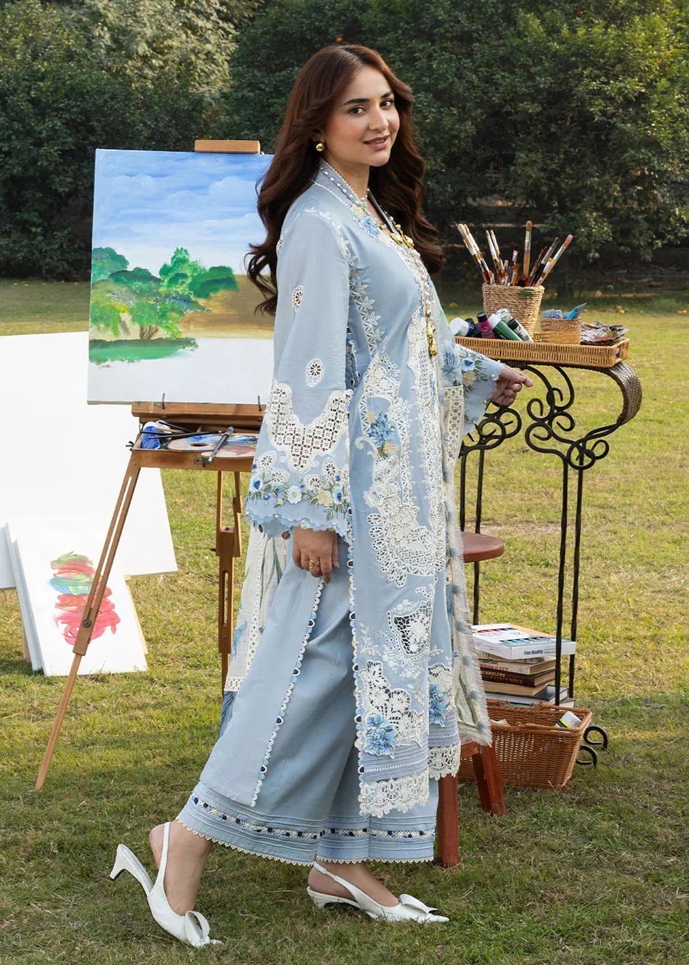 Premium Luxury Lawn '26 by Elaf Premium | ELY-1B SERENITY - Image 7