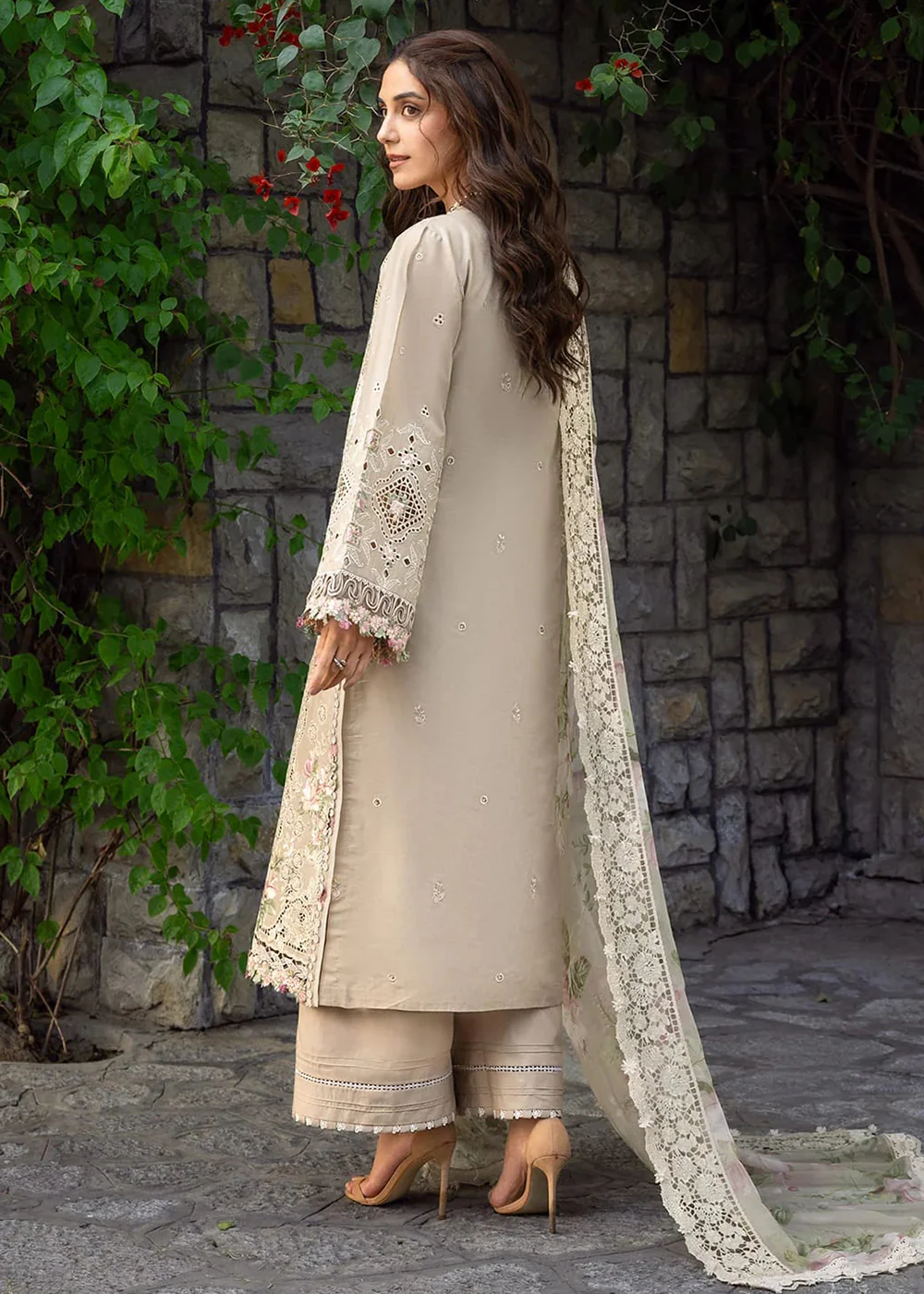 Premium Luxury Lawn '26 by Elaf Premium | ELY-2A CAMELLIA - Image 3