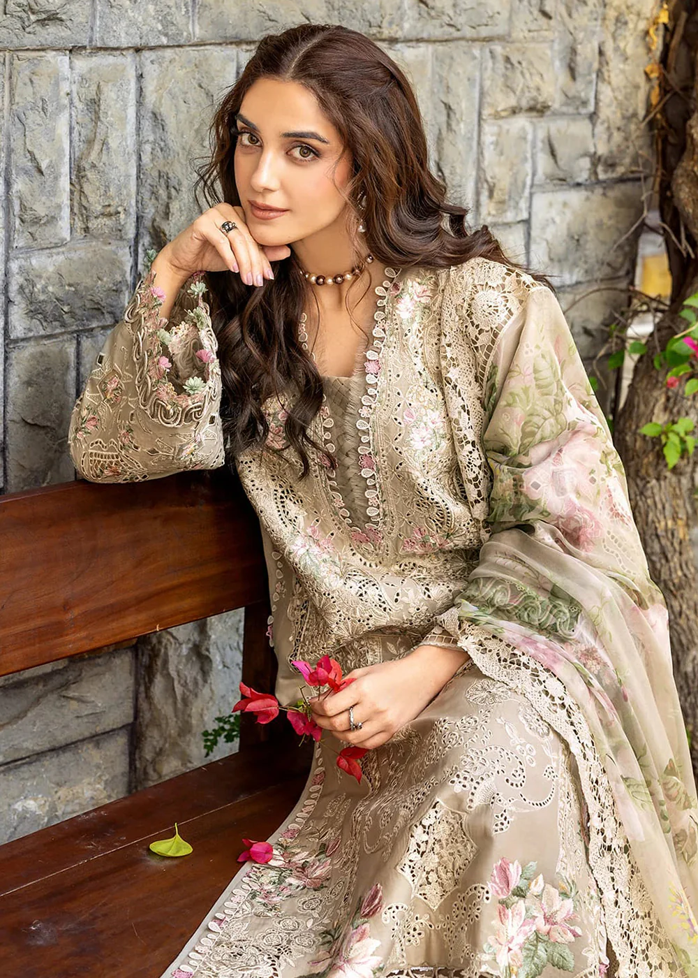 Premium Luxury Lawn '26 by Elaf Premium | ELY-2A CAMELLIA - Image 5