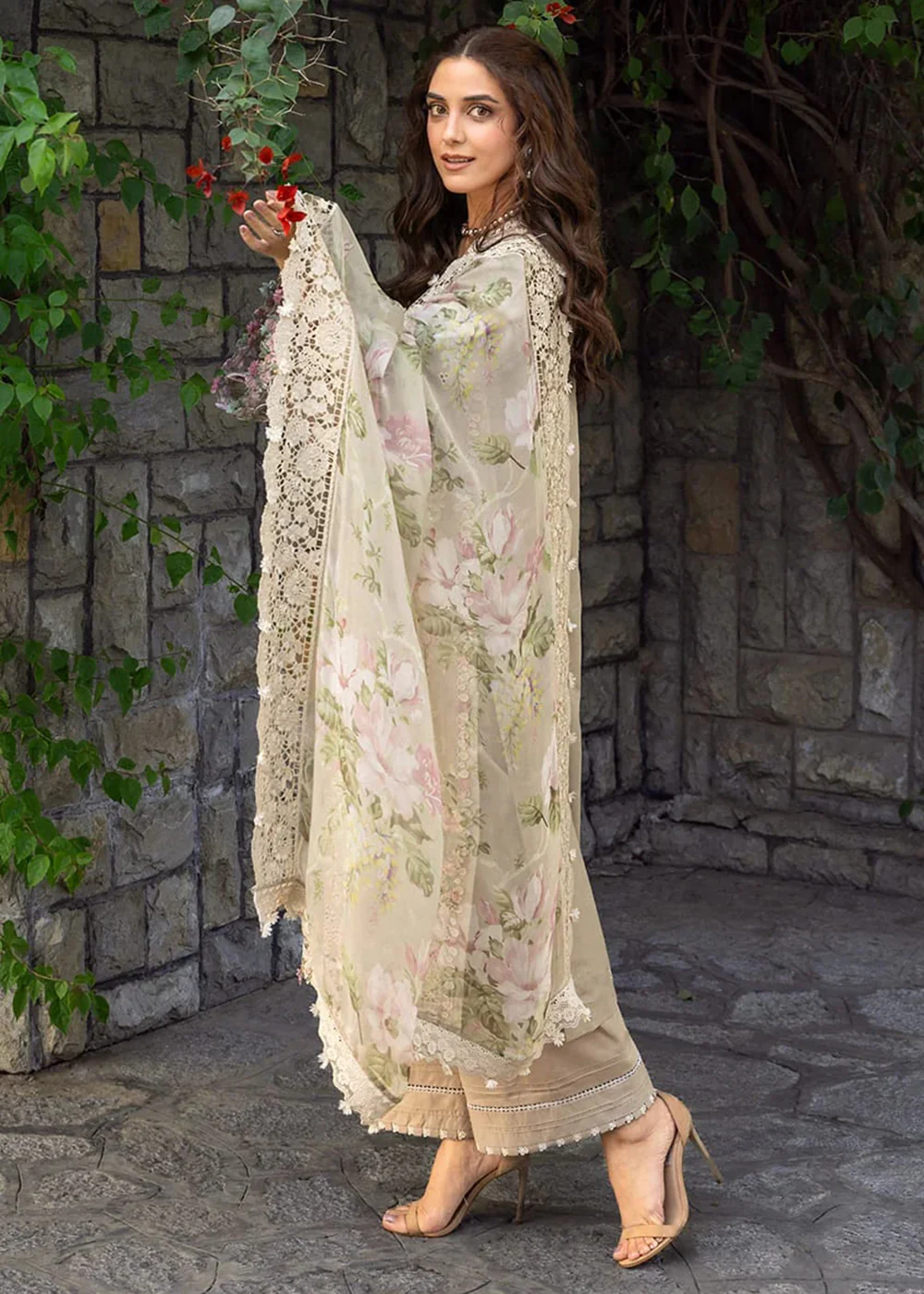 Premium Luxury Lawn '26 by Elaf Premium | ELY-2A CAMELLIA - Image 8