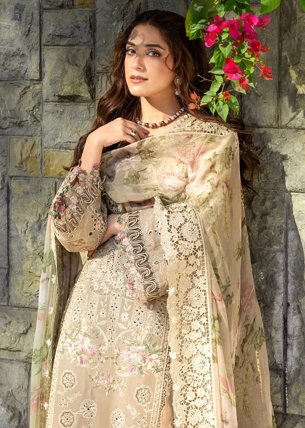 Premium Luxury Lawn '26 by Elaf Premium | ELY-2A CAMELLIA - Image 9