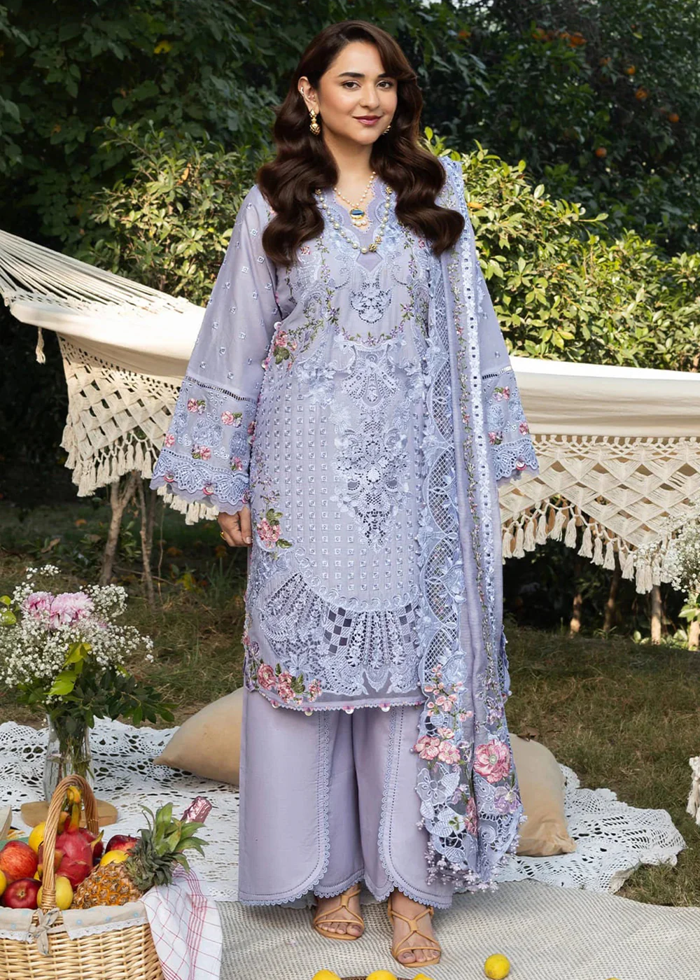 Premium Luxury Lawn '26 by Elaf Premium | ELY-3B PARADISE