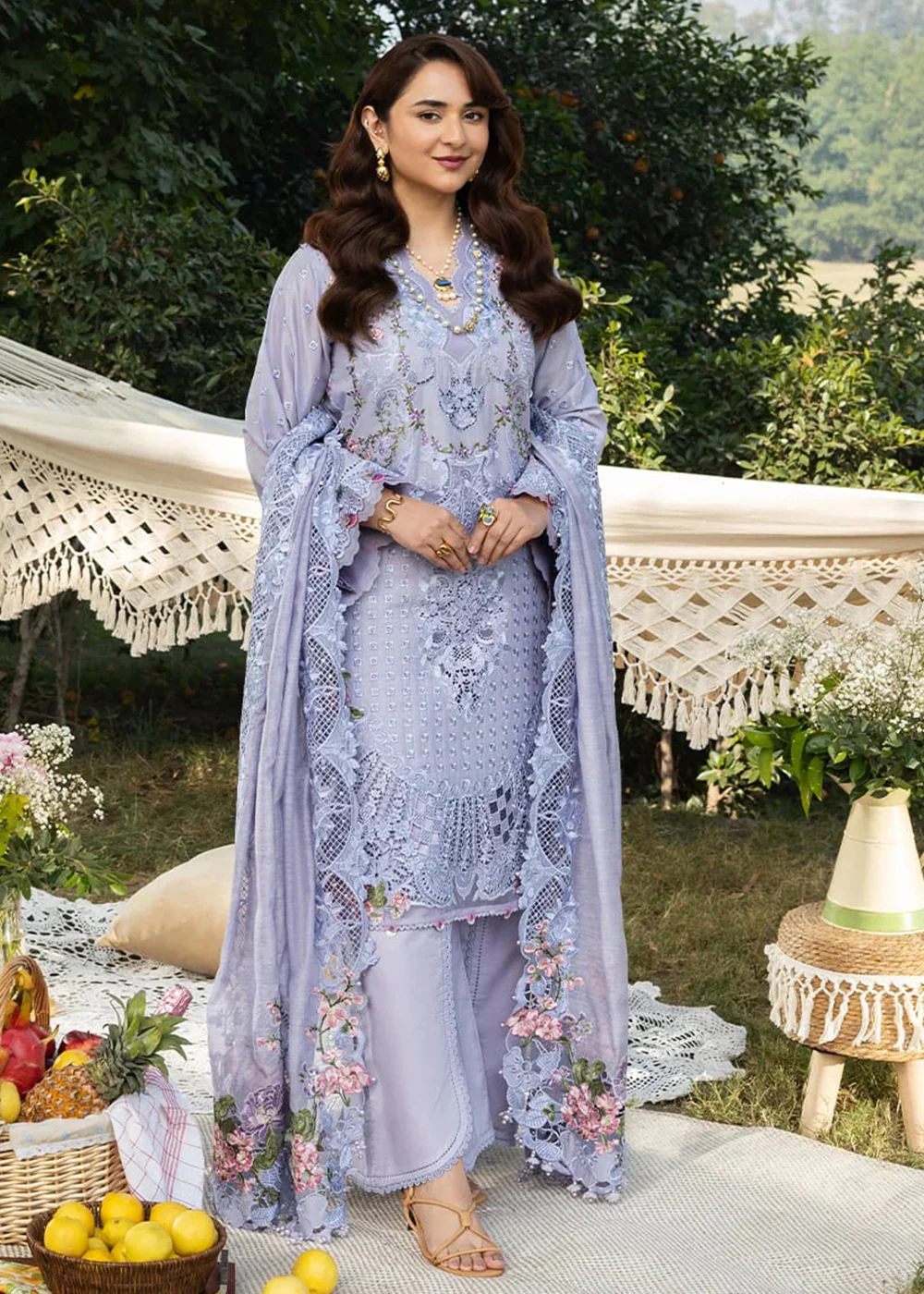 Premium Luxury Lawn '26 by Elaf Premium | ELY-3B PARADISE - Image 5