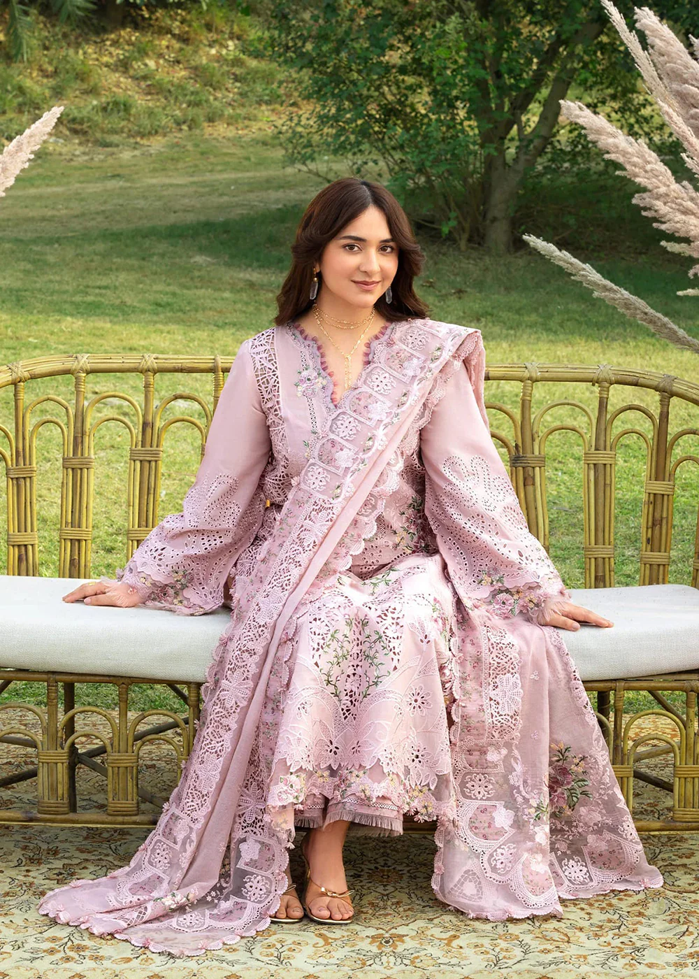 Premium Luxury Lawn '26 by Elaf Premium | ELY-4A BLOOMING - Image 5