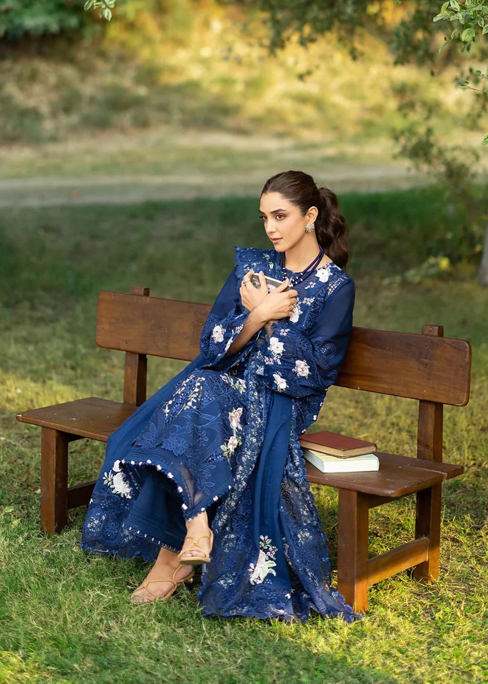 Premium Luxury Lawn '26 by Elaf Premium | ELY-4B BLUE BELLE - Image 8