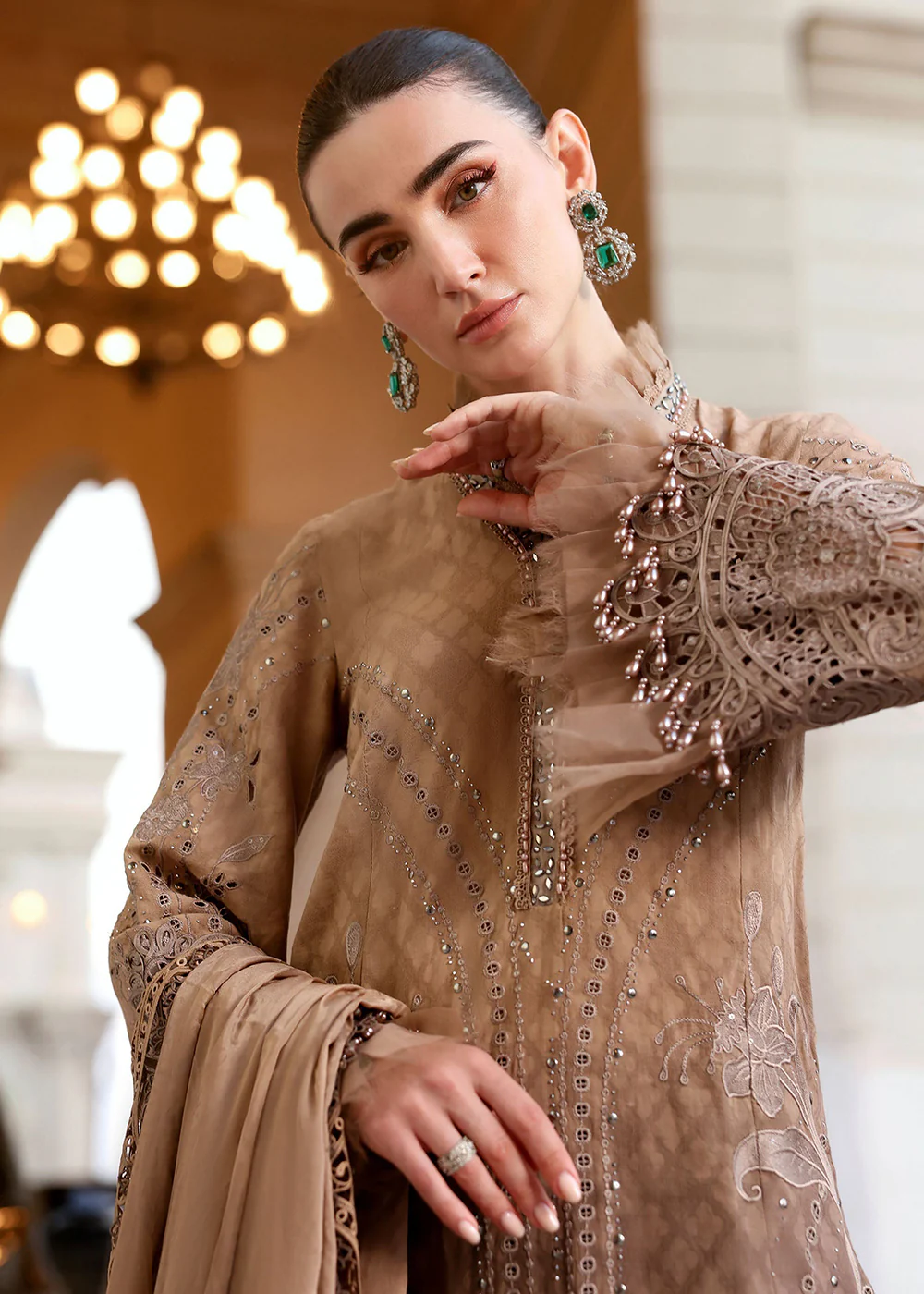Premium Luxury Lawn '26 by Maria B | D-2601A - Image 6