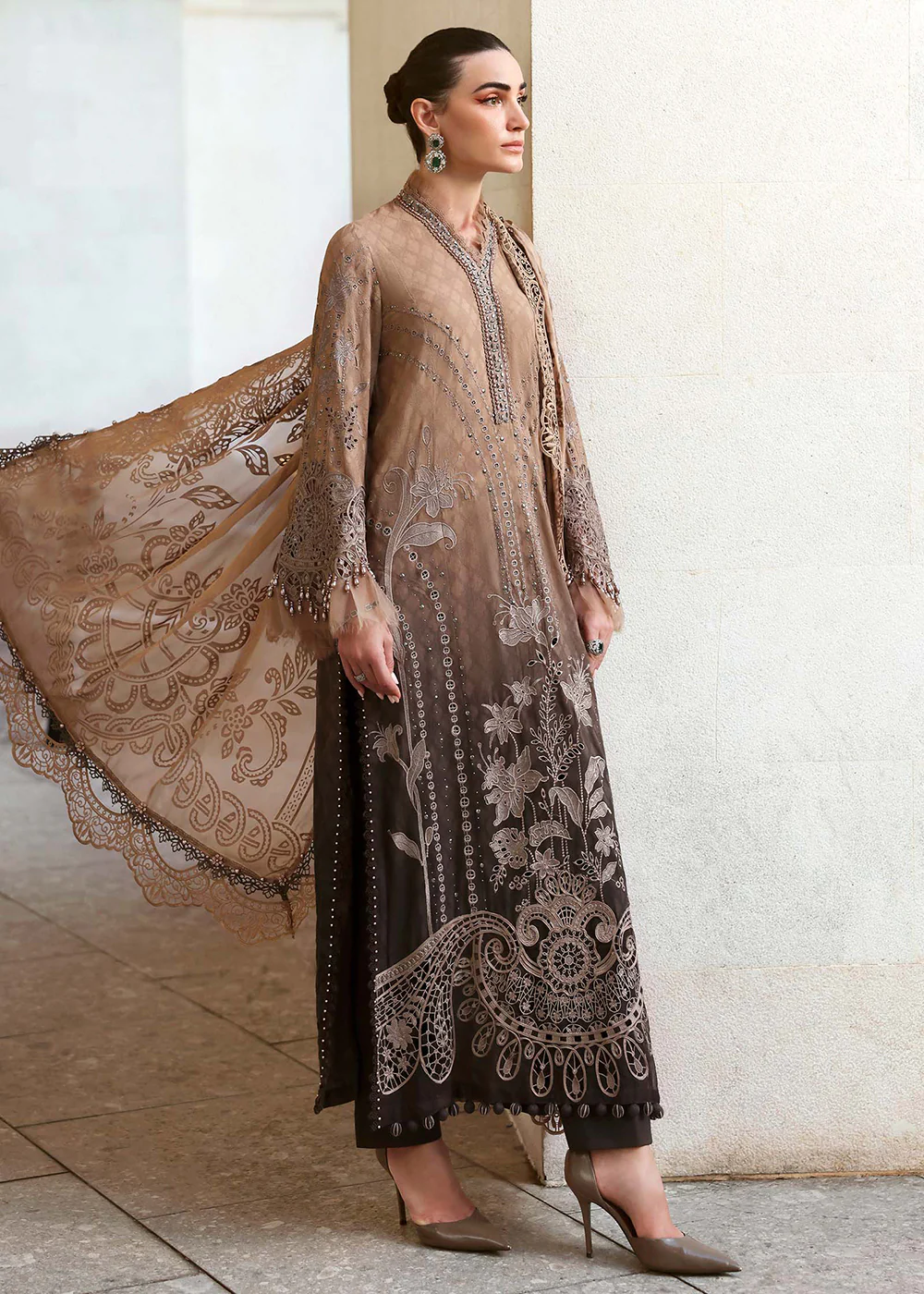 Premium Luxury Lawn '26 by Maria B | D-2601A - Image 8
