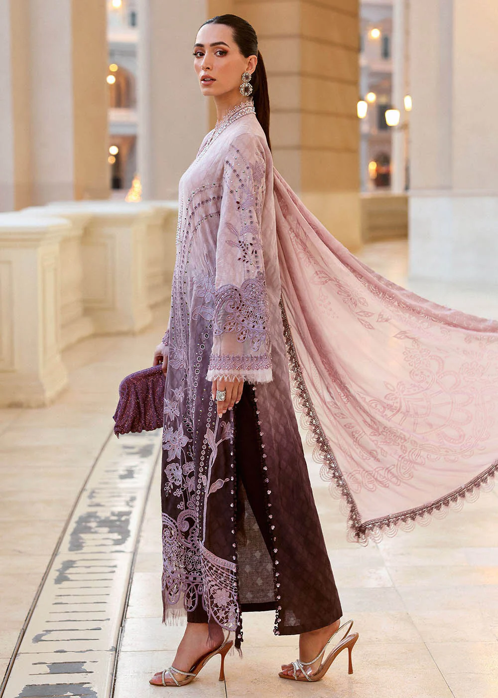 Premium Luxury Lawn '26 by Maria B | D-2601B - Image 3